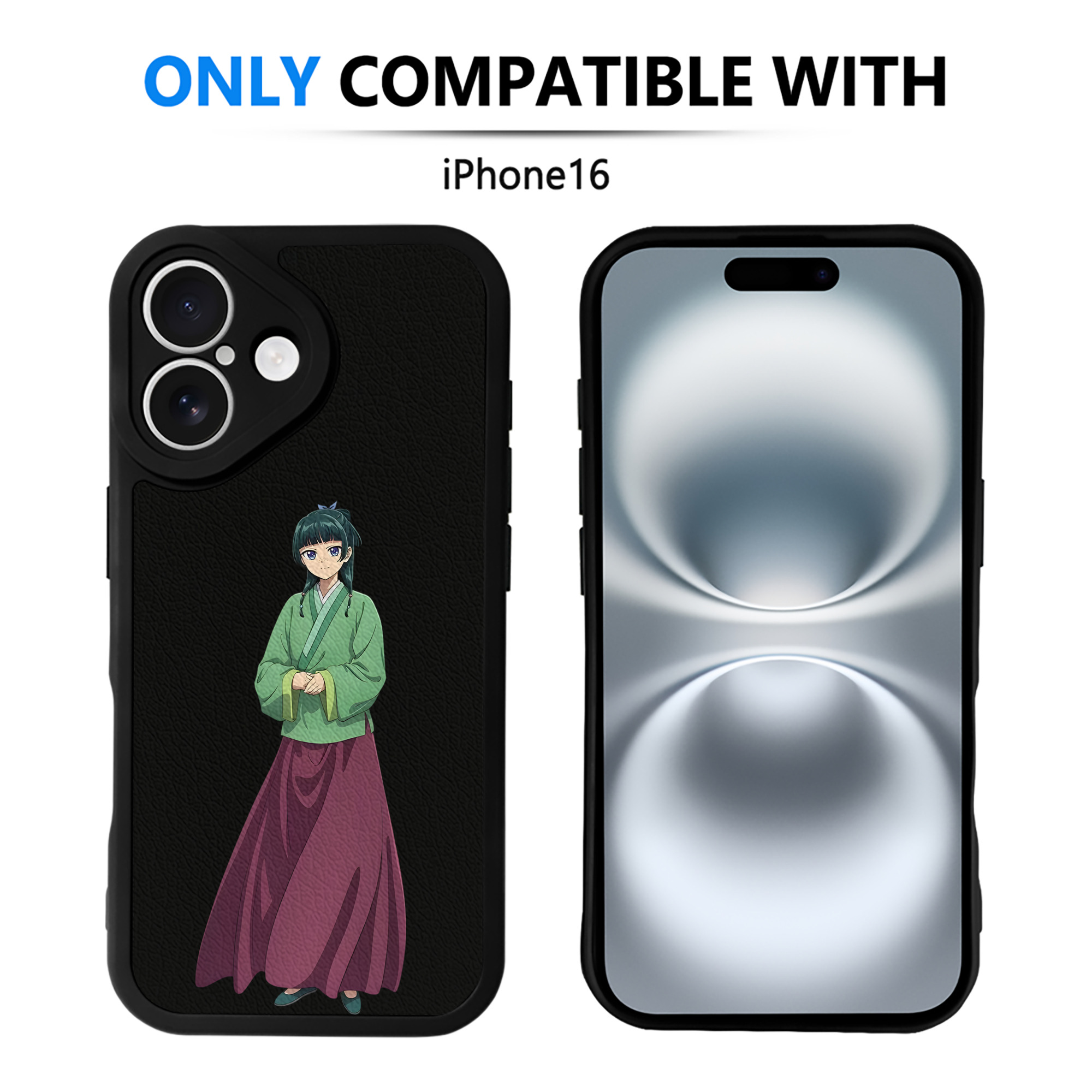 （画像用） 薬屋のひとりごと The Apothecary Diaries 【iPhone 16シリーズ対応】シリコンスマホケース（レザー調） 材質：シリコン